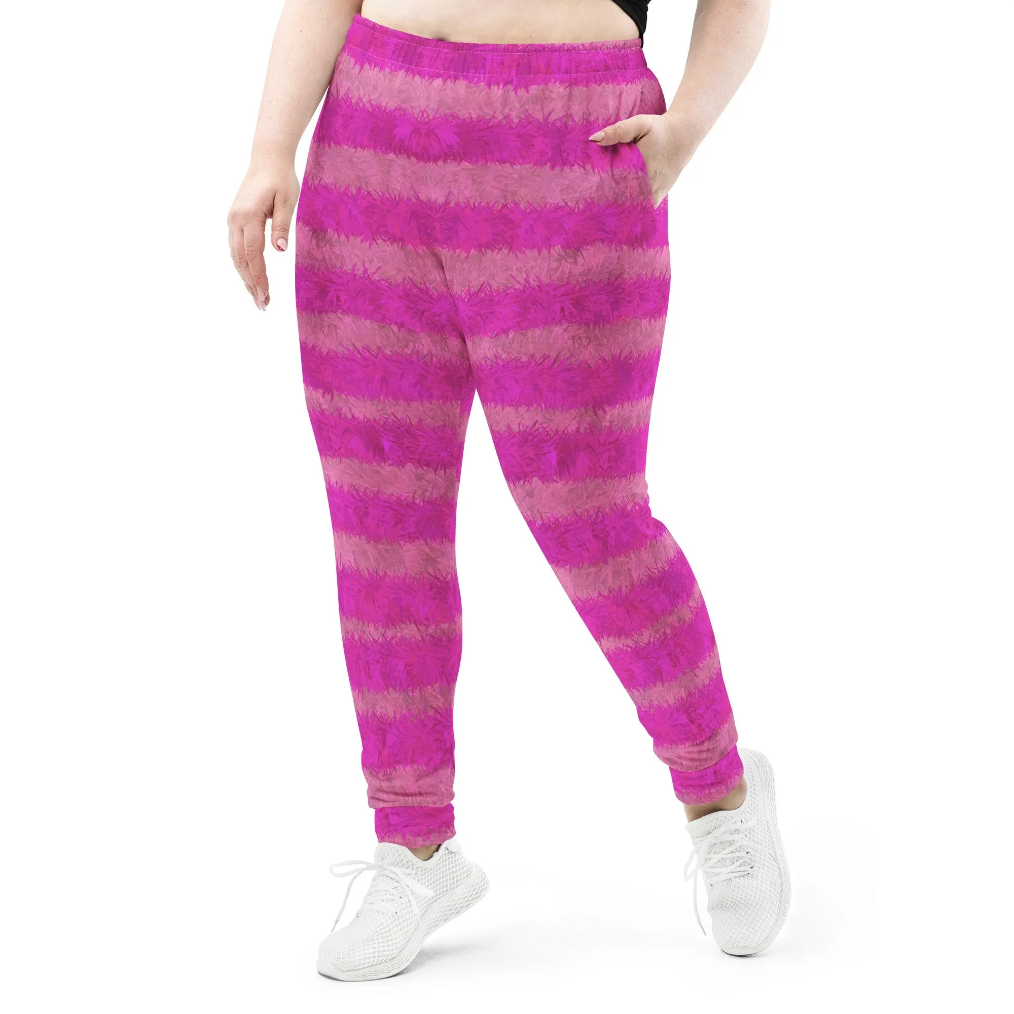 Cheshire Cat Inspired Fur Print Women's Slim Fit Joggers