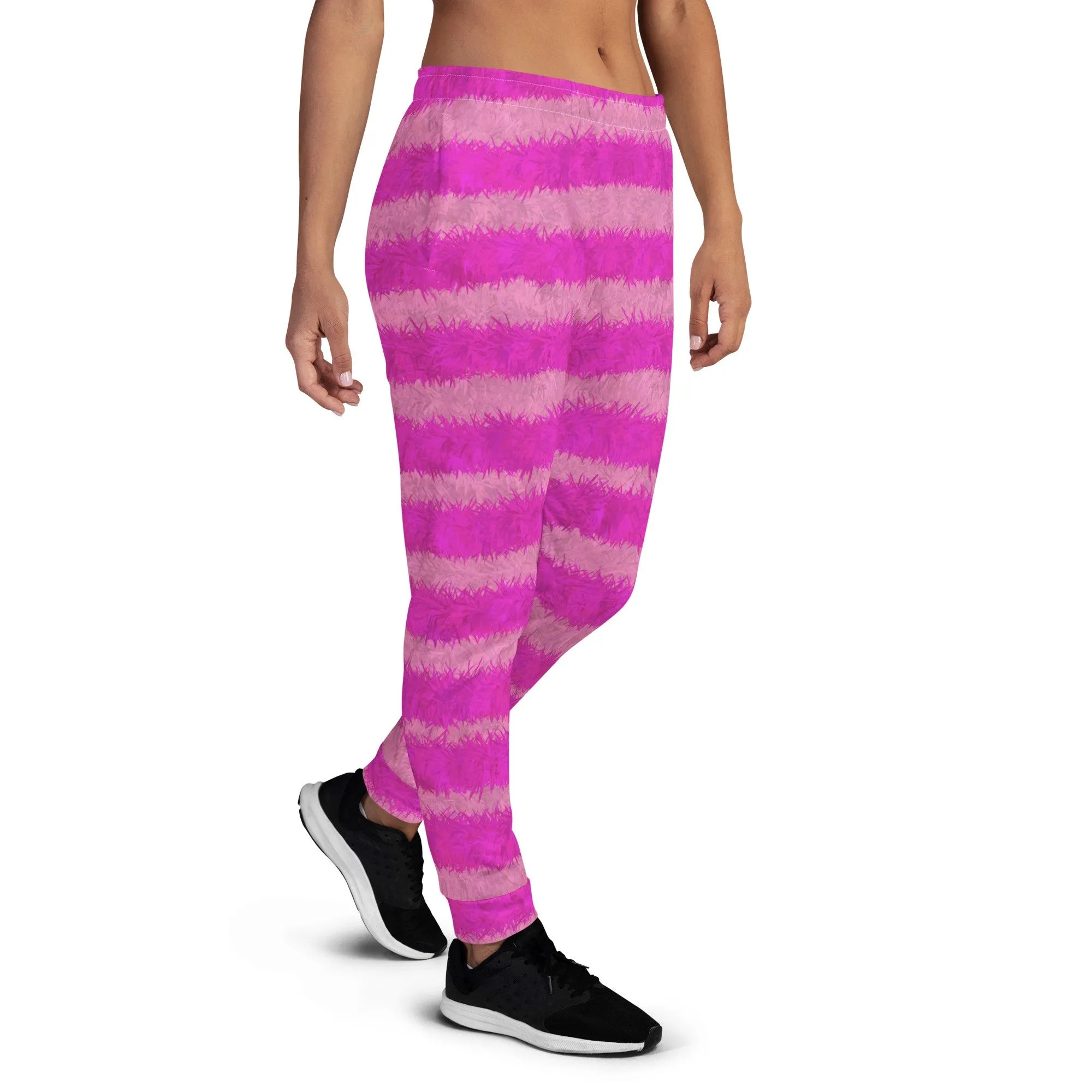 Cheshire Cat Inspired Fur Print Women's Slim Fit Joggers