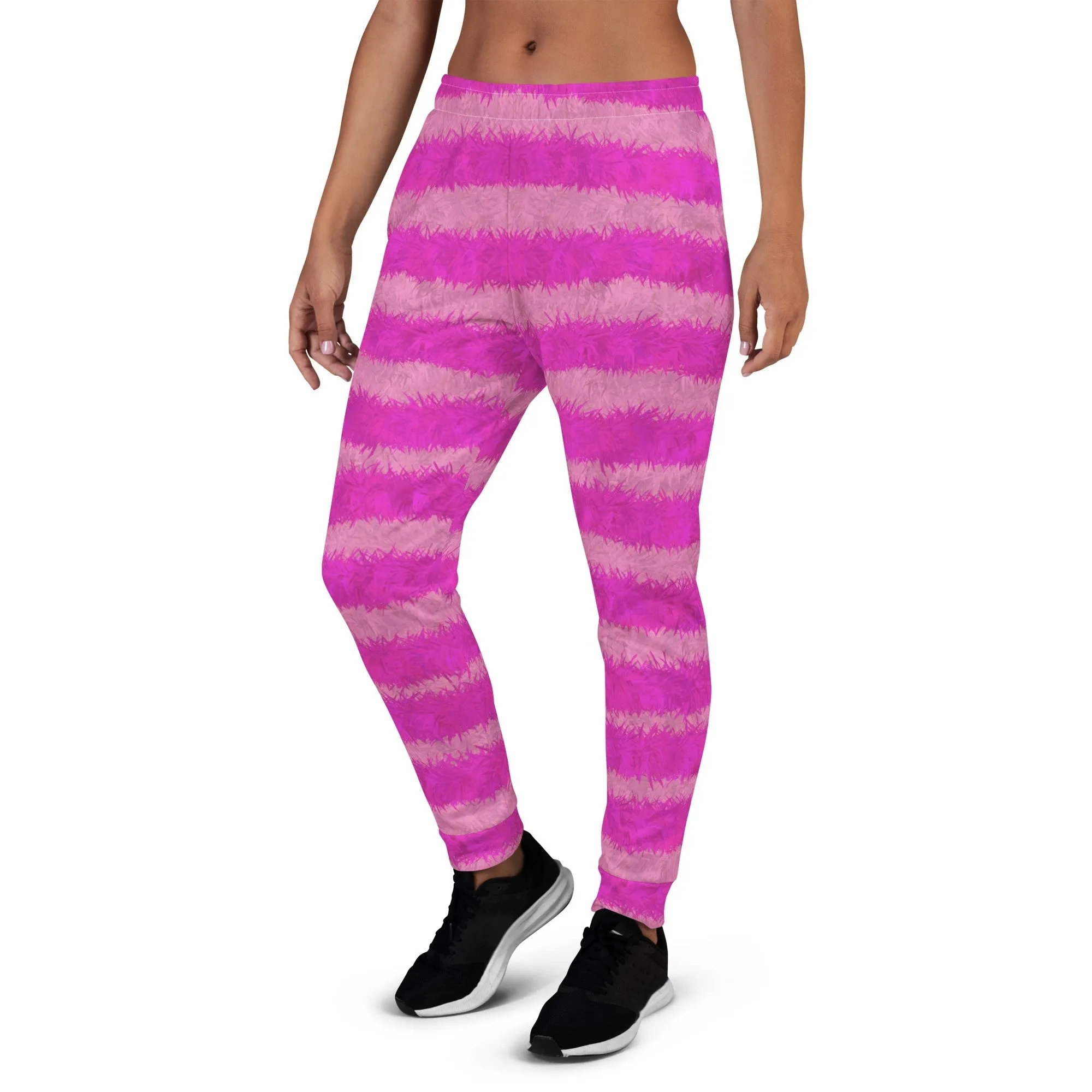 Cheshire Cat Inspired Fur Print Women's Slim Fit Joggers