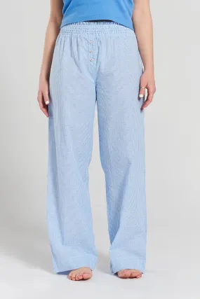 Chicory striped woven-cotton pyjama trousers - Mountain Blue