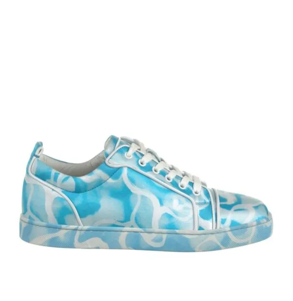 CHRISTIAN LOUBOUTIN SATIN PRINTED SNEAKERS