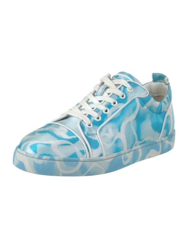 CHRISTIAN LOUBOUTIN SATIN PRINTED SNEAKERS