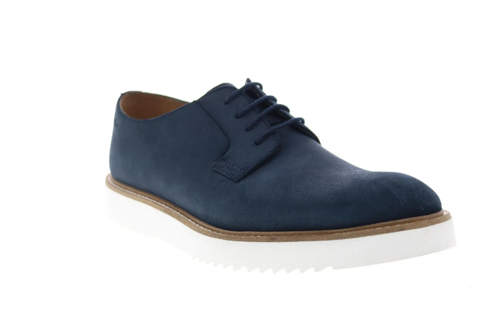 Clarks Ernest Walk 26149711 Mens Blue Suede Oxfords Plain Toe Shoes