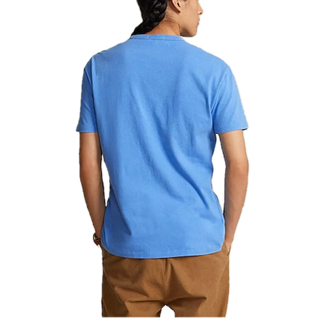 CLASSIC FIT JERSEY CREWNECK T-SHIRT LIGHT BLUE