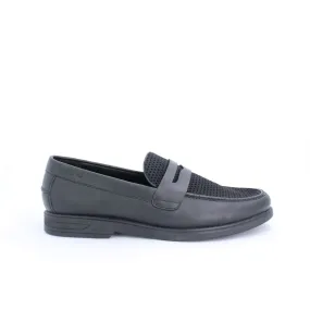 COGAN MENS MOCCASINS-BLACK