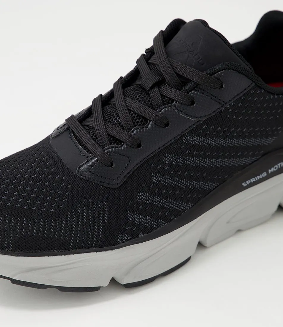 COLORADO Viper Black Grey Knit Sneakers