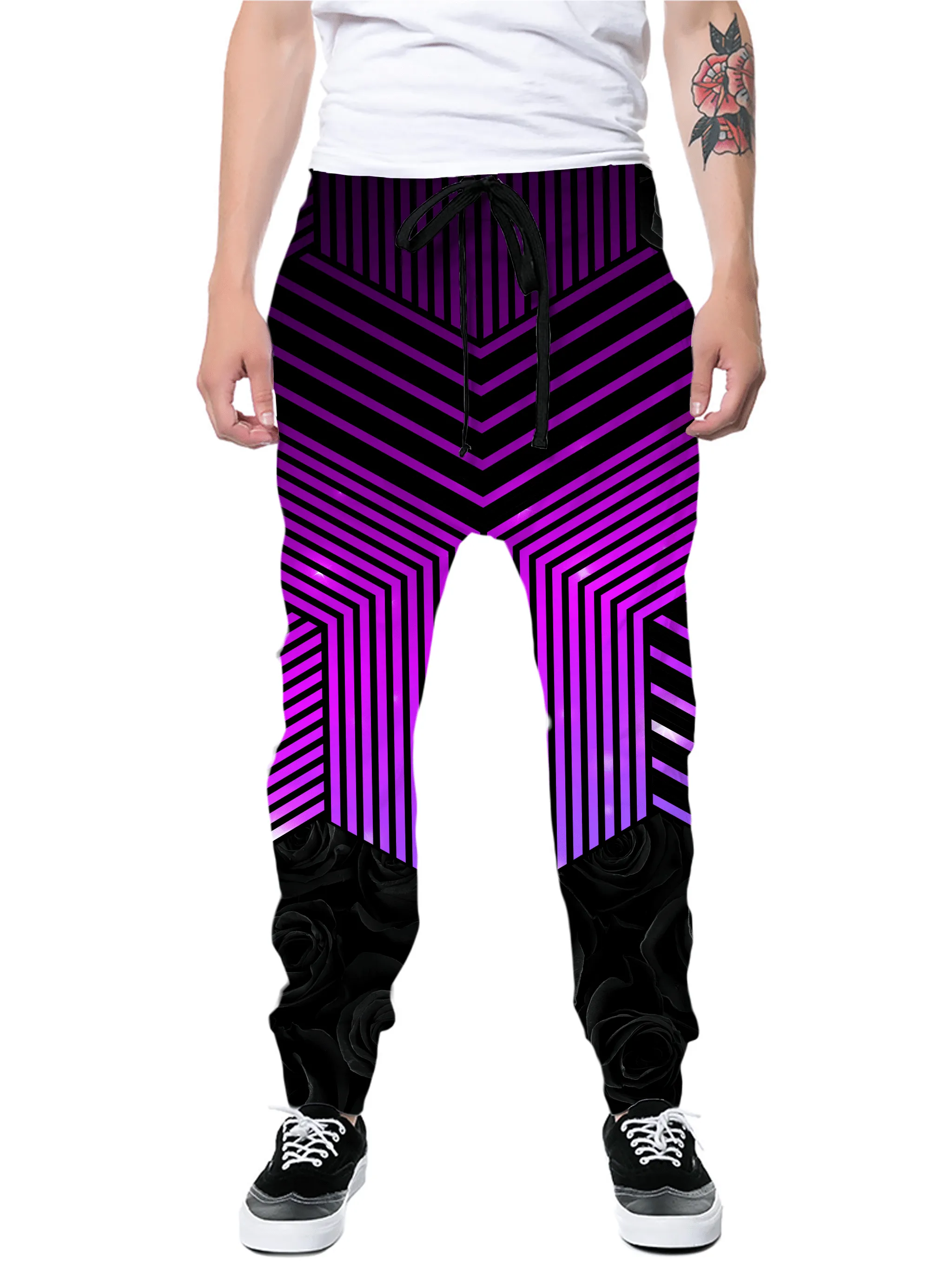 Hexagon Patterned Connected Jogging Bottoms