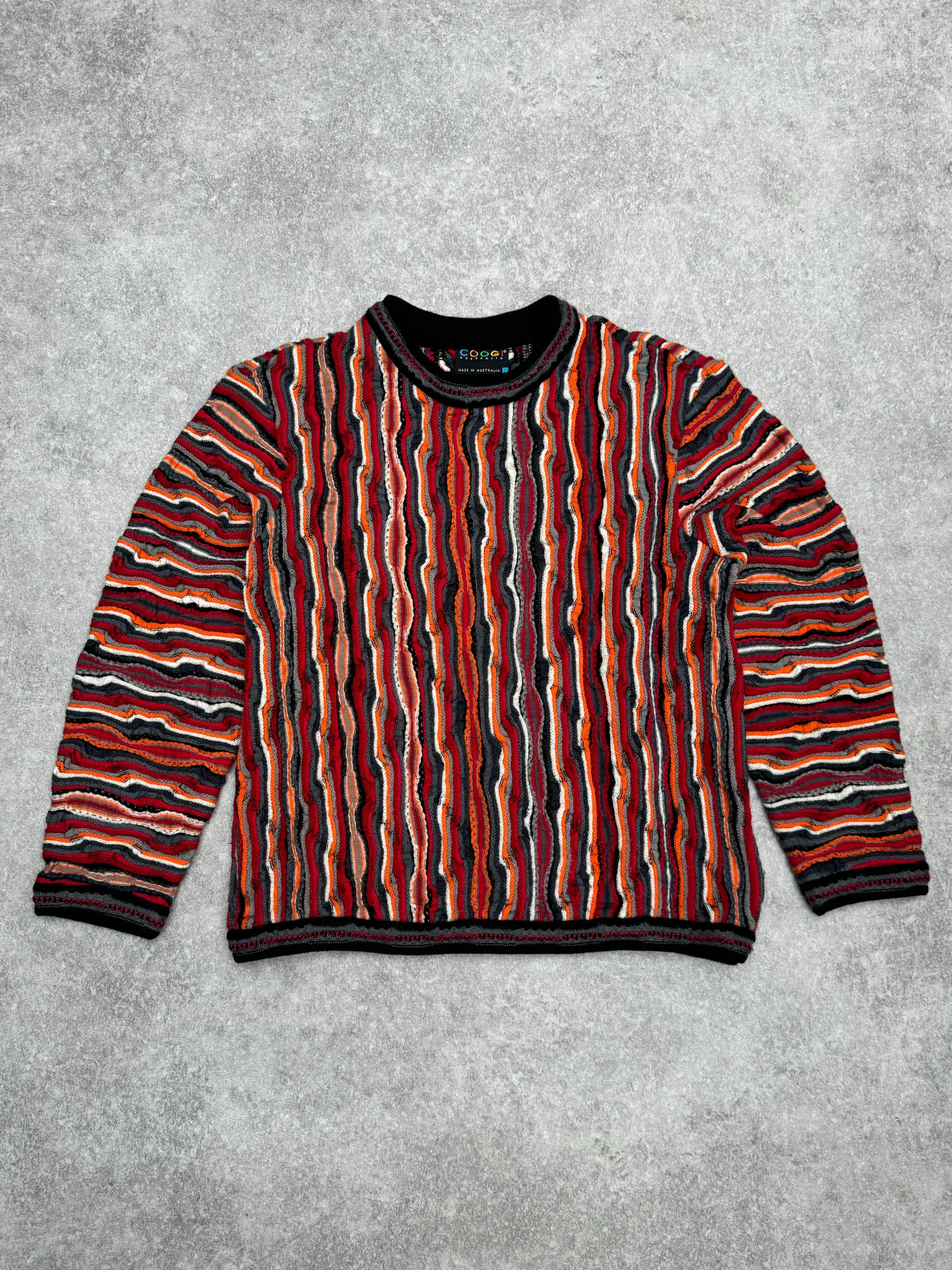 Coogi Multicolour 3D Knit Pattern Wool Sweater