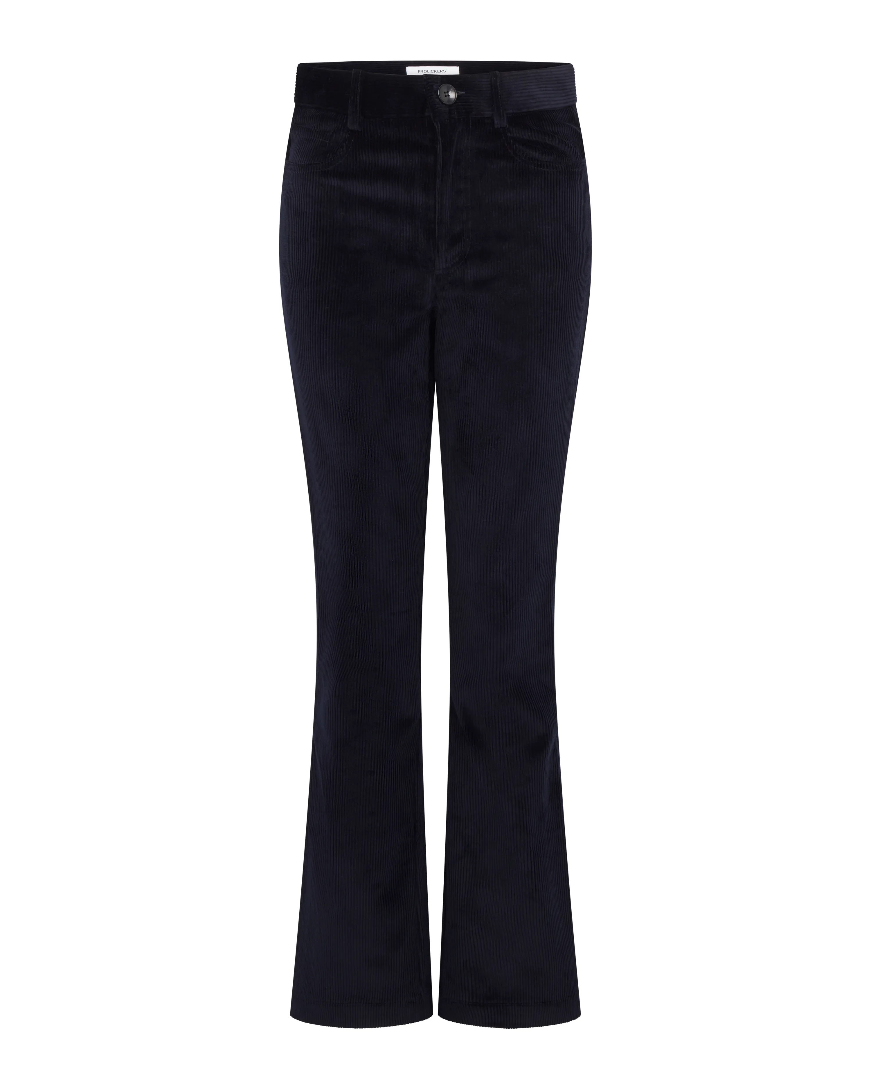 Corduroy Flare Trousers | Navy