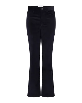 Corduroy Flare Trousers | Navy