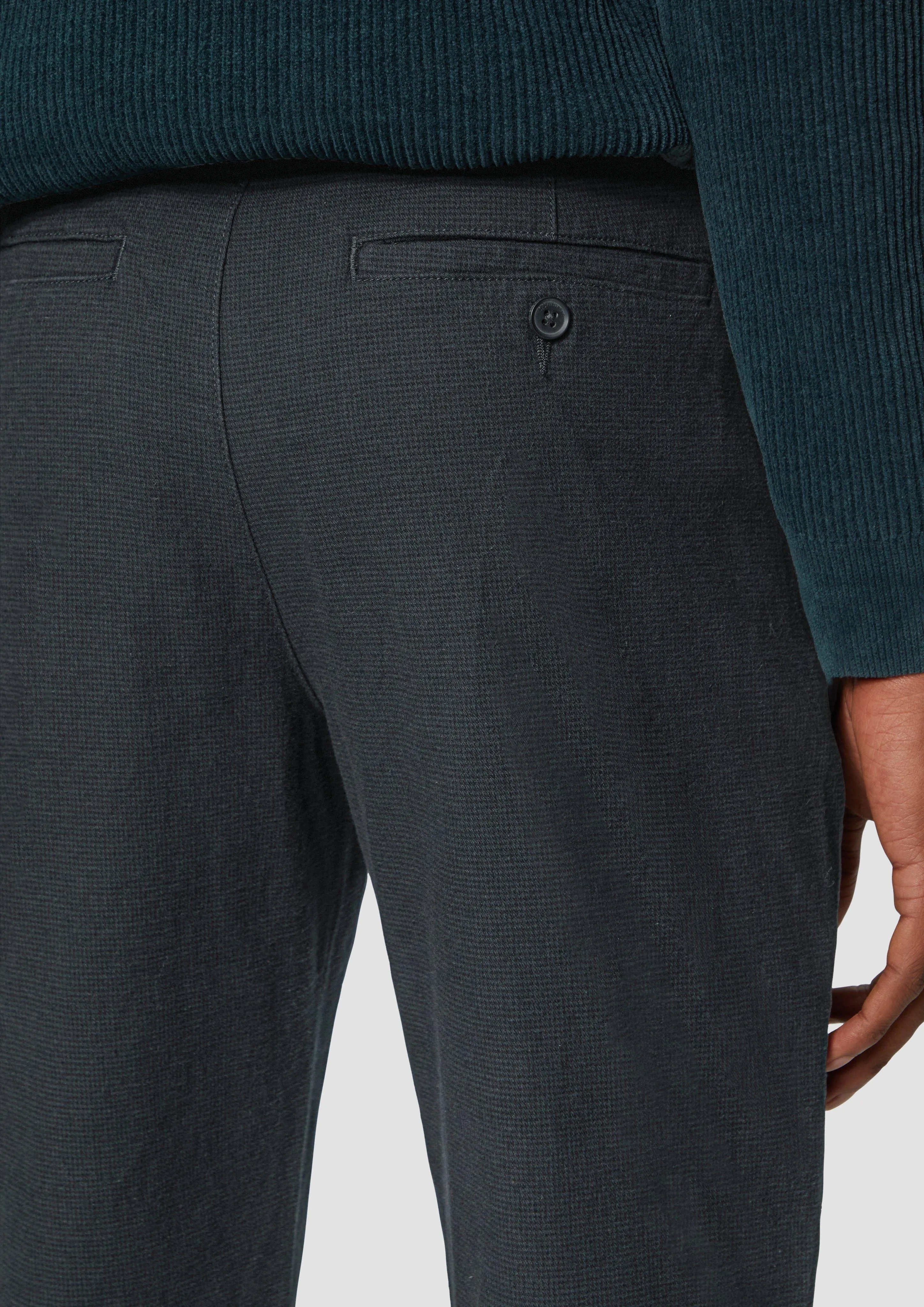 Cotton trousers with a fine check pattern