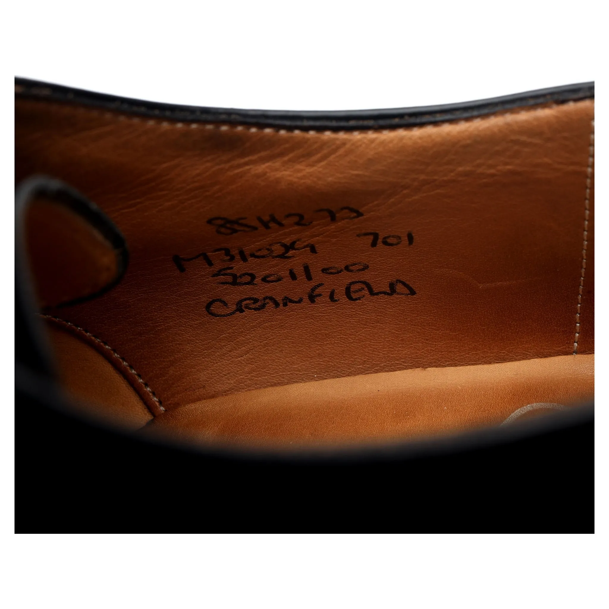 'Cranfield' Black Leather Derby UK 8.5 H