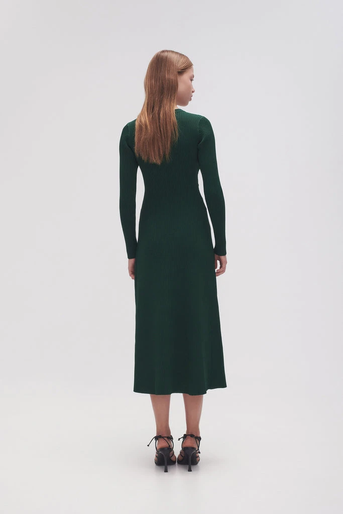 --Crescent Knit Midi Dress-