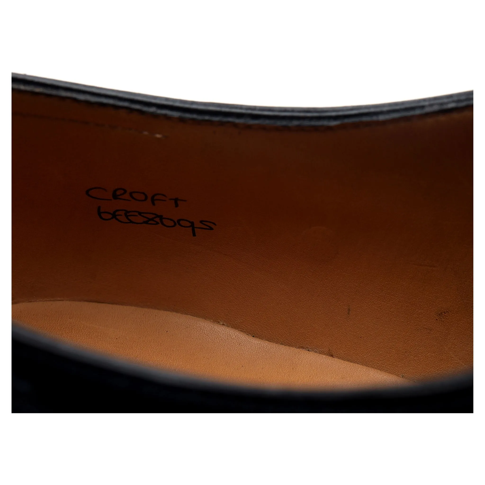 'Croft' Navy Blue Leather Derby UK 6 EE