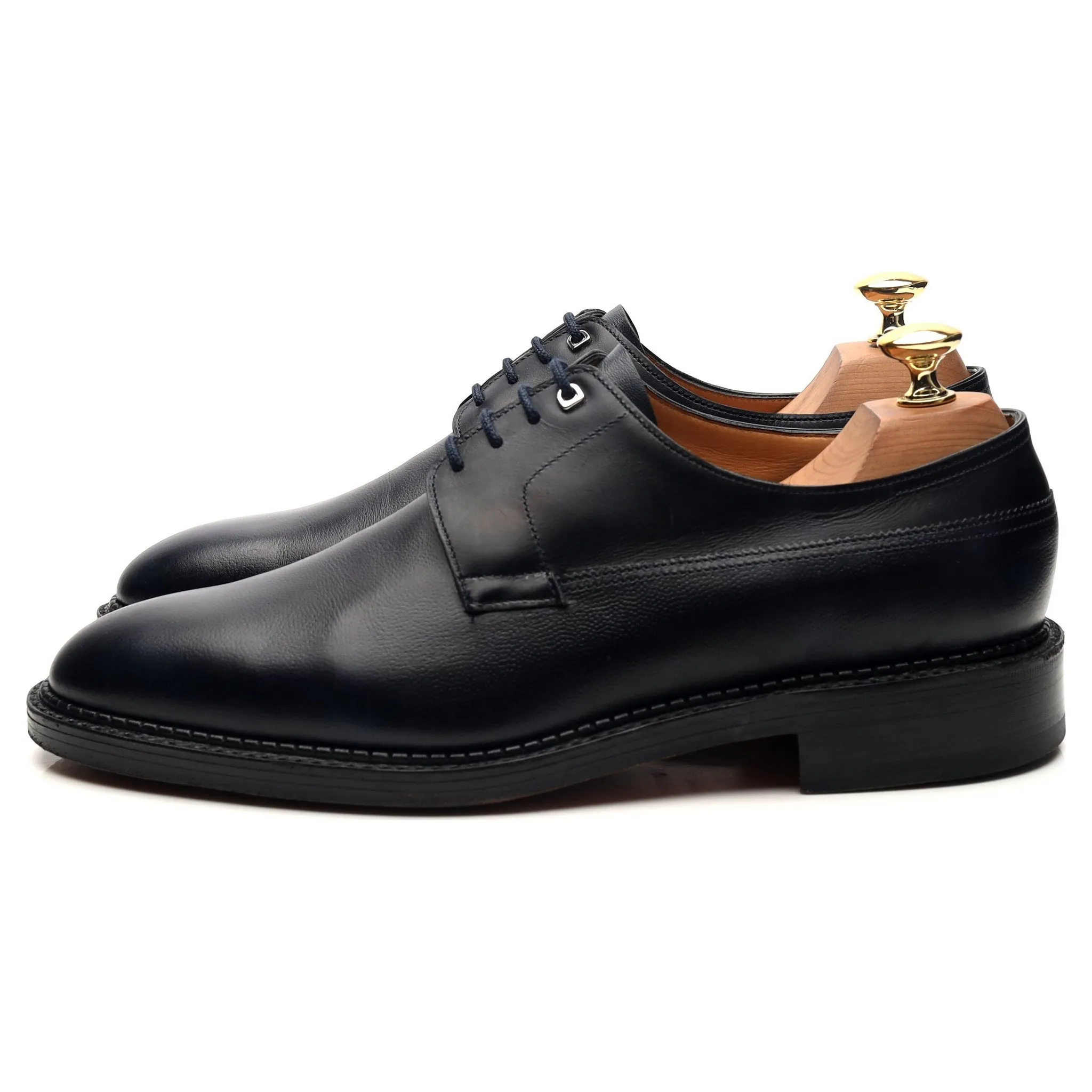 'Croft' Navy Blue Leather Derby UK 6 EE