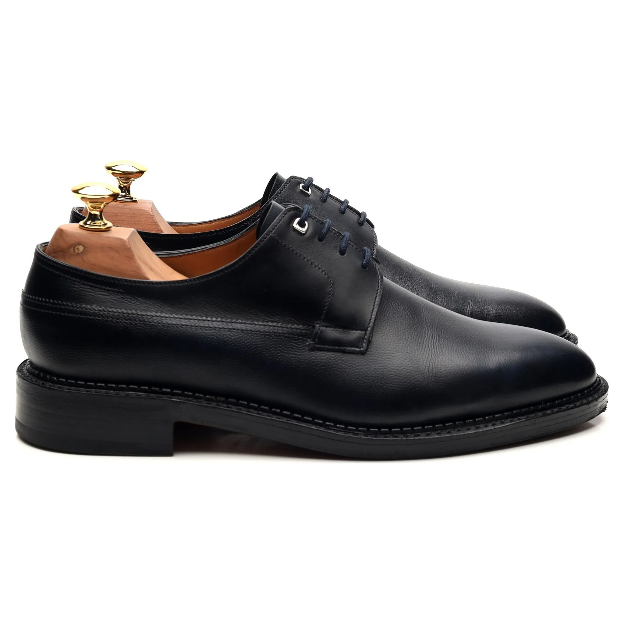 'Croft' Navy Blue Leather Derby UK 6 EE