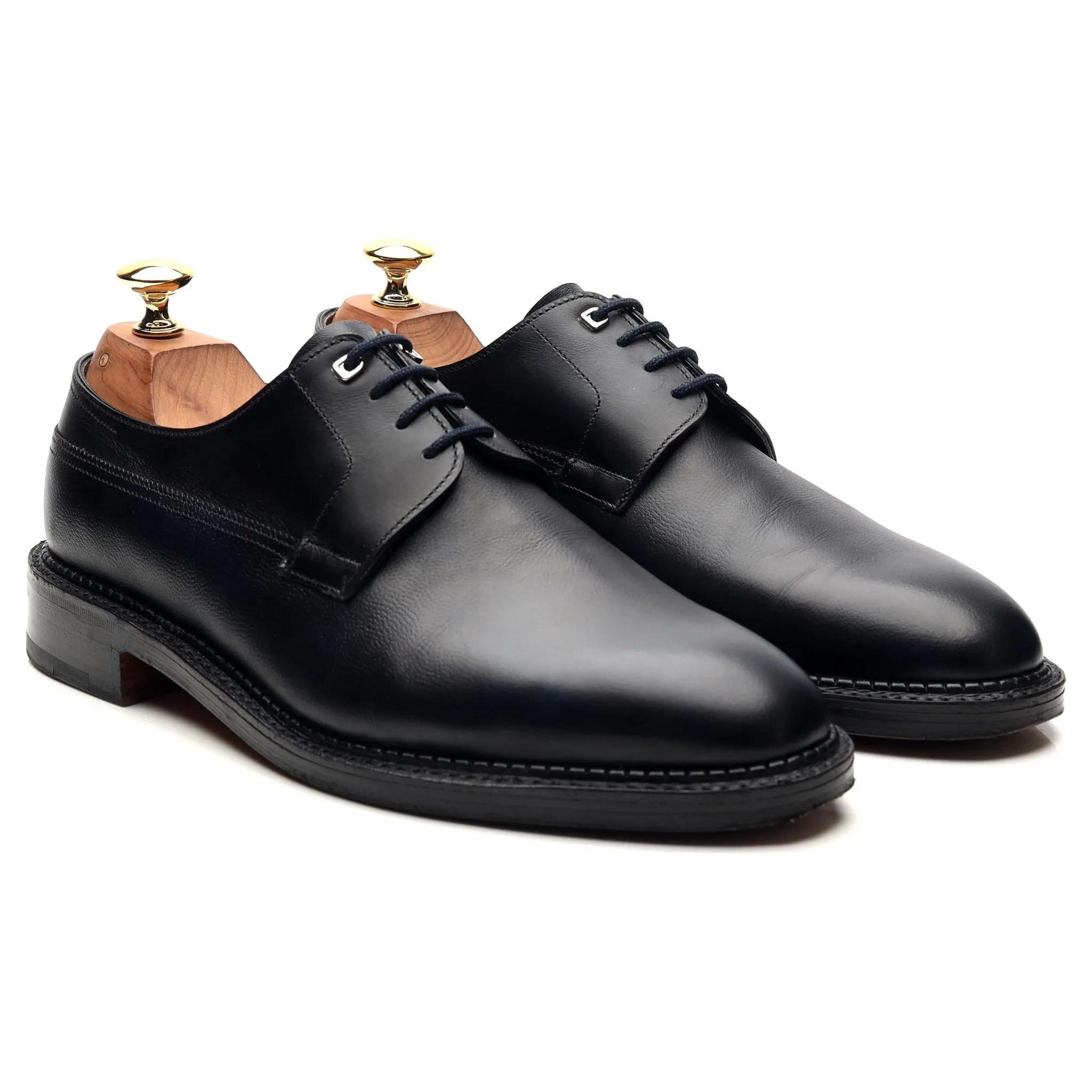 'Croft' Navy Blue Leather Derby UK 6 EE