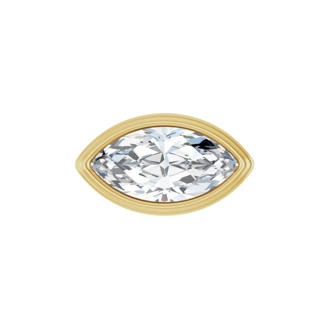 CT DIAMOND MARQUISE CUT BEZEL SLIDE PENDANT