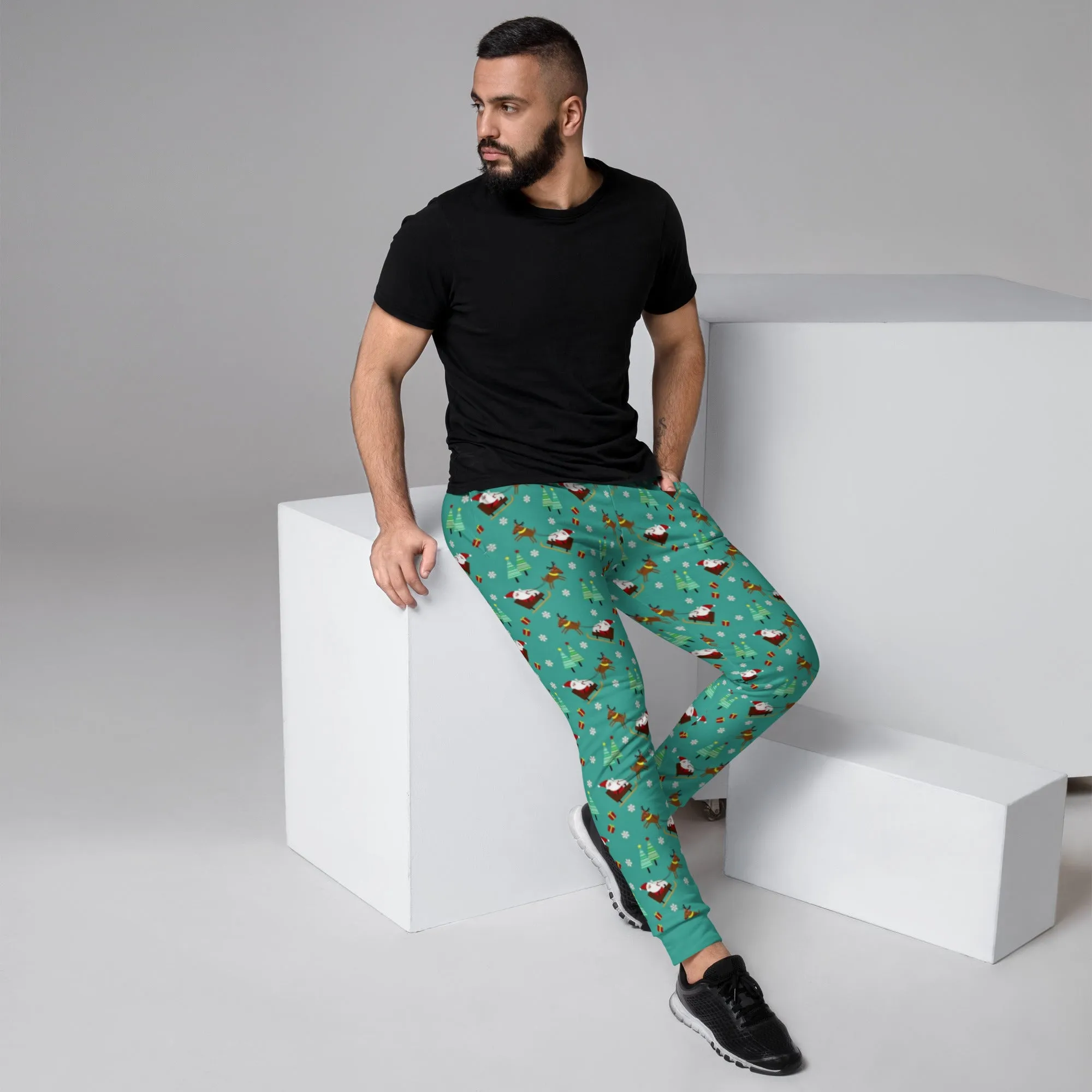 Cute Santa Claus Men's Slim Fit Joggers