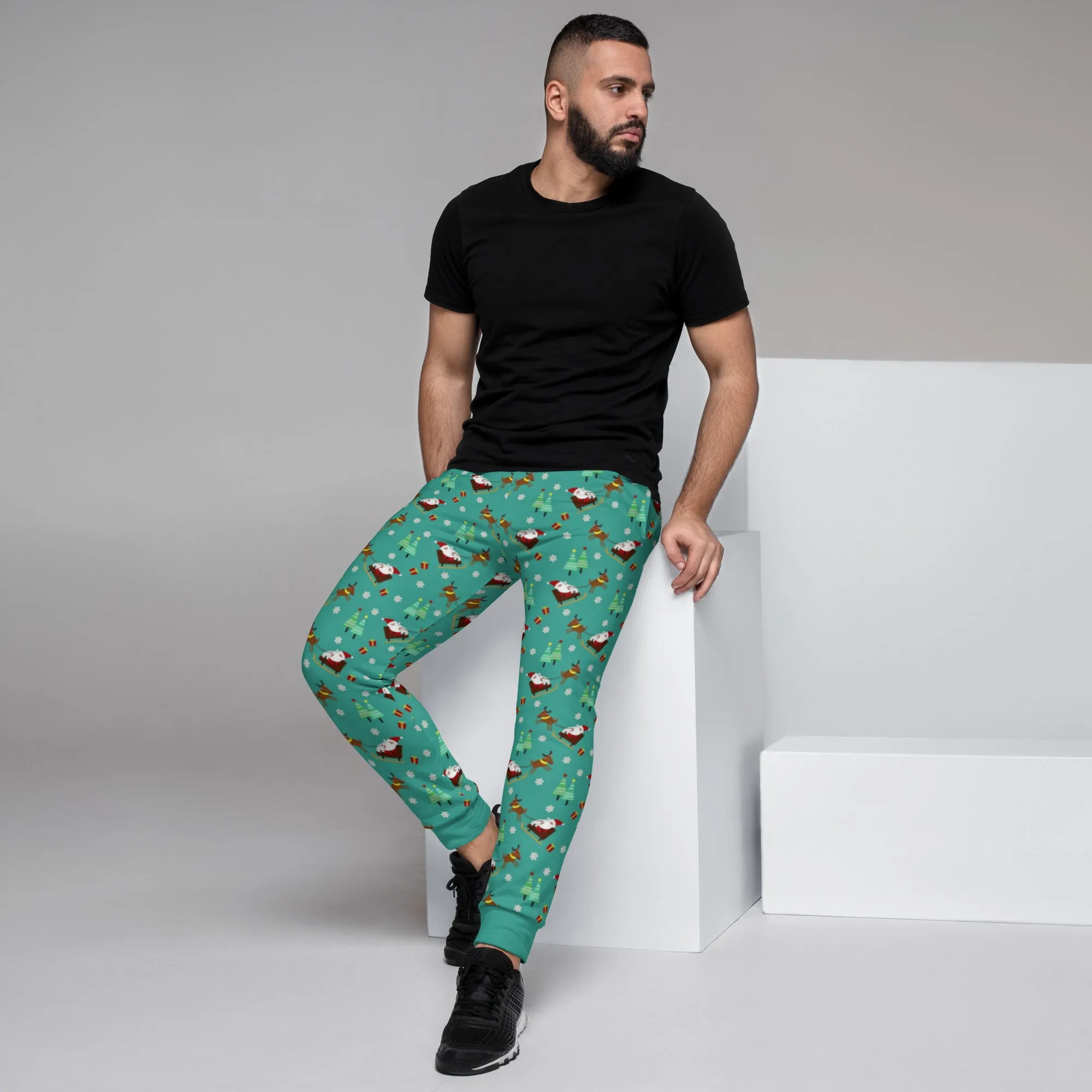 Cute Santa Claus Men's Slim Fit Joggers