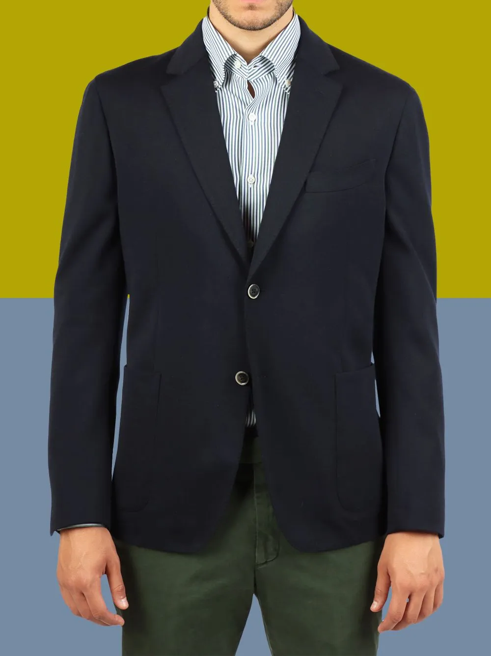 DAL 1926 2-button unlined jacket with flat patch pockets 