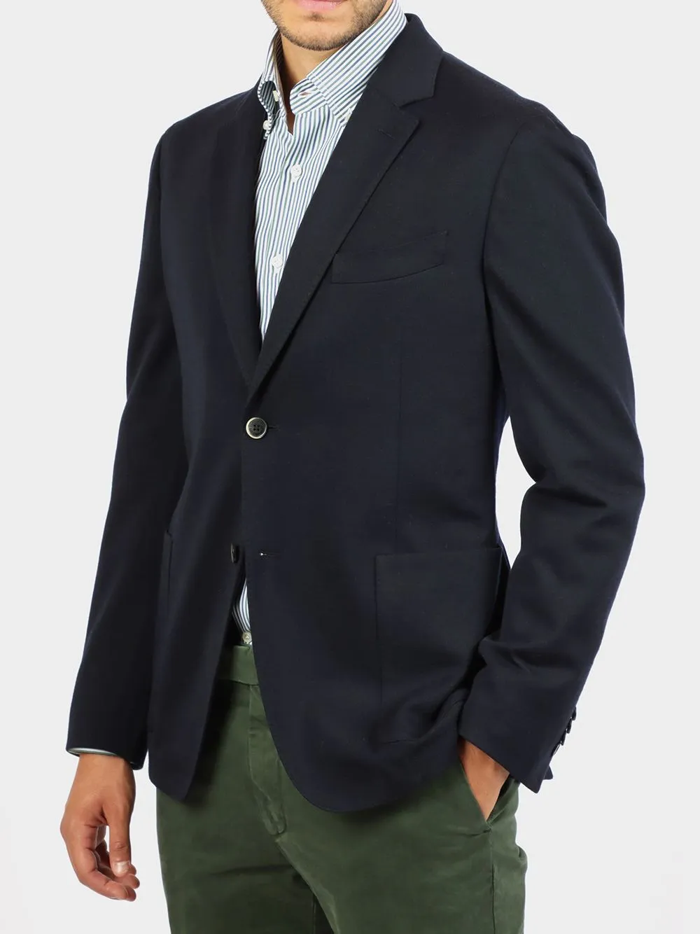 DAL 1926 2-button unlined jacket with flat patch pockets 