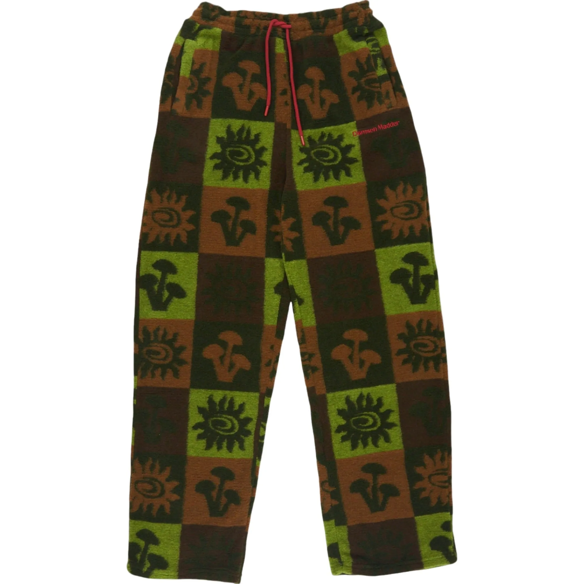 Damson Madder Green Brown Patterned Trousers