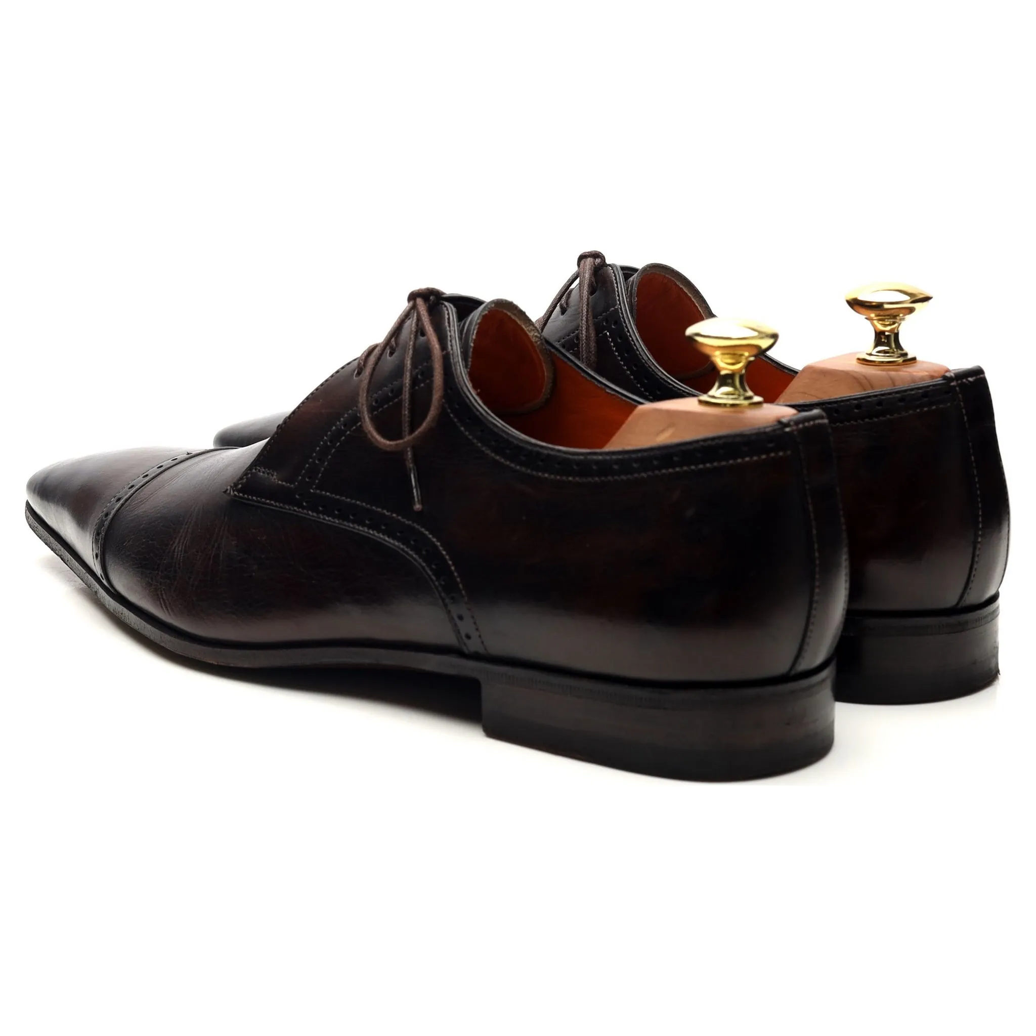 Dark Brown Leather Derby UK 7 F