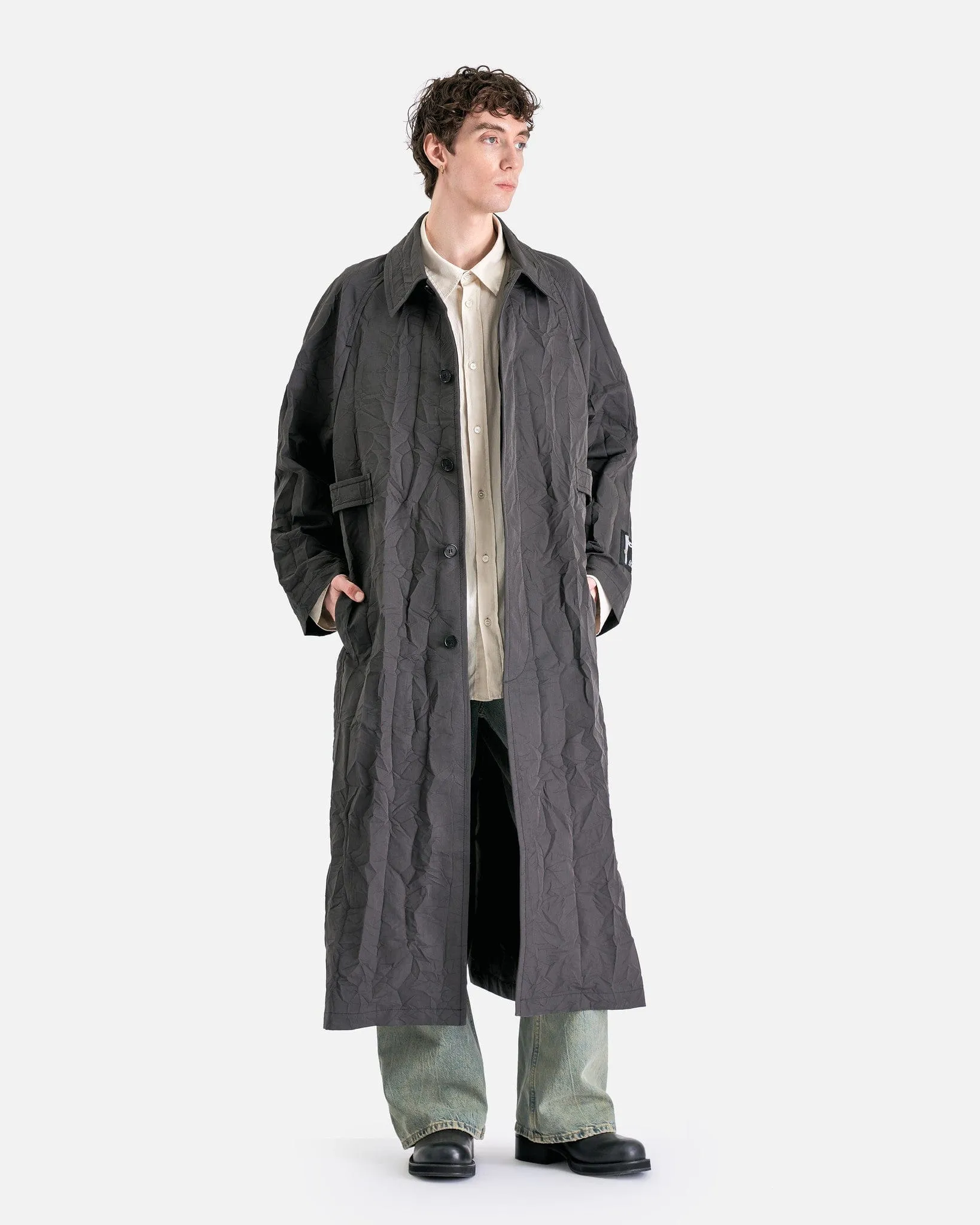 Dark Grey Long Coat by Acne Studios