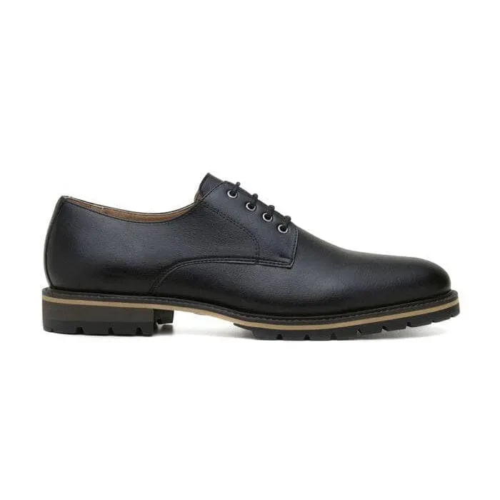 'David' men's derby shoe by Ahimsa - black