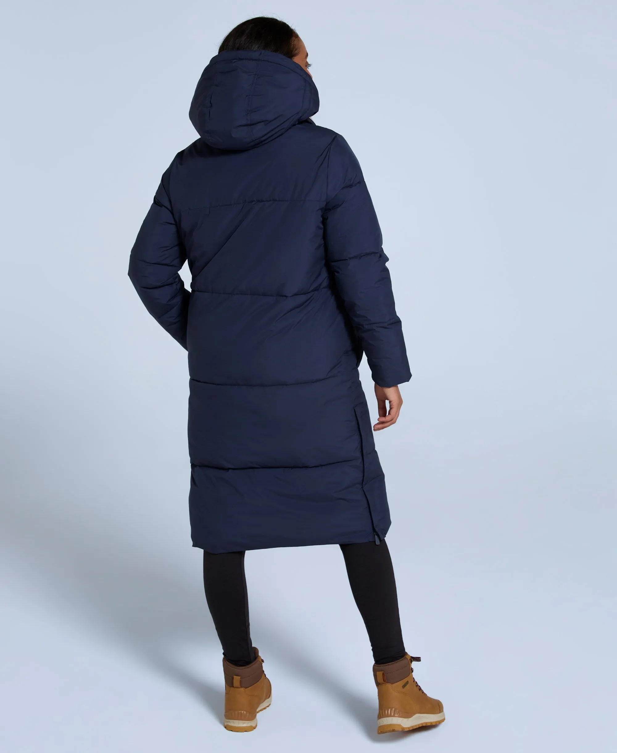 Dawlish Womens Longline Coat - Navy