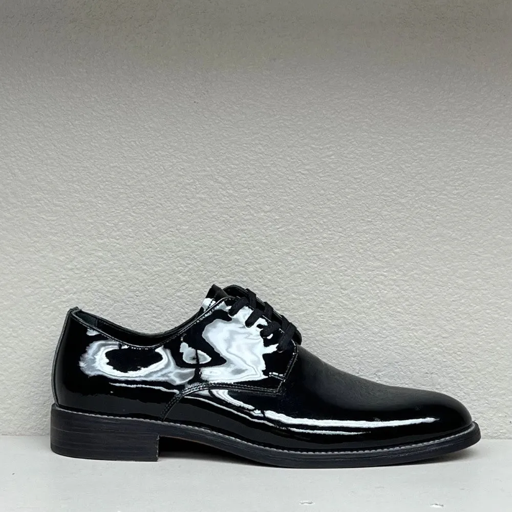 Derby-Lace up / Black patent leather/ leather sole