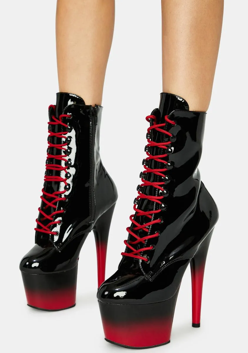 Devilish Players Club Adore Vinyl Heels-