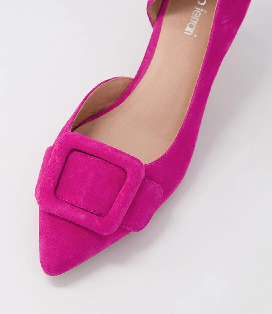 DIANA FERRARI Christyne Fuchsia Suede Heels