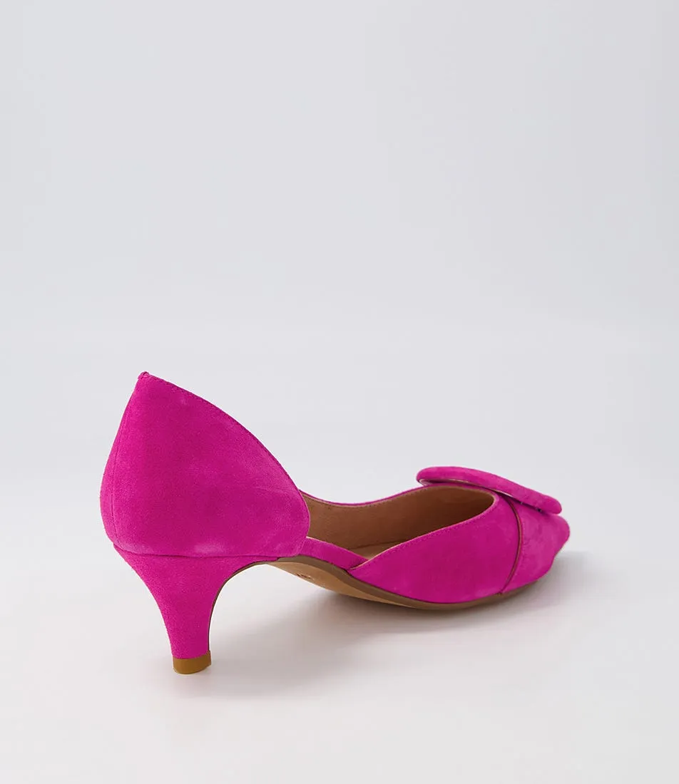 DIANA FERRARI Christyne Fuchsia Suede Heels