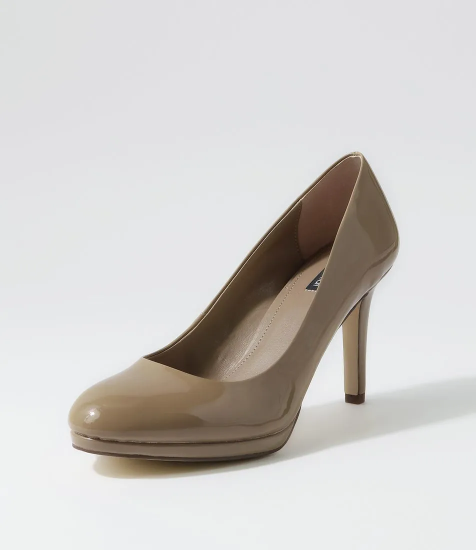 DIANA FERRARI Galore Fawn Patent Leather Heels