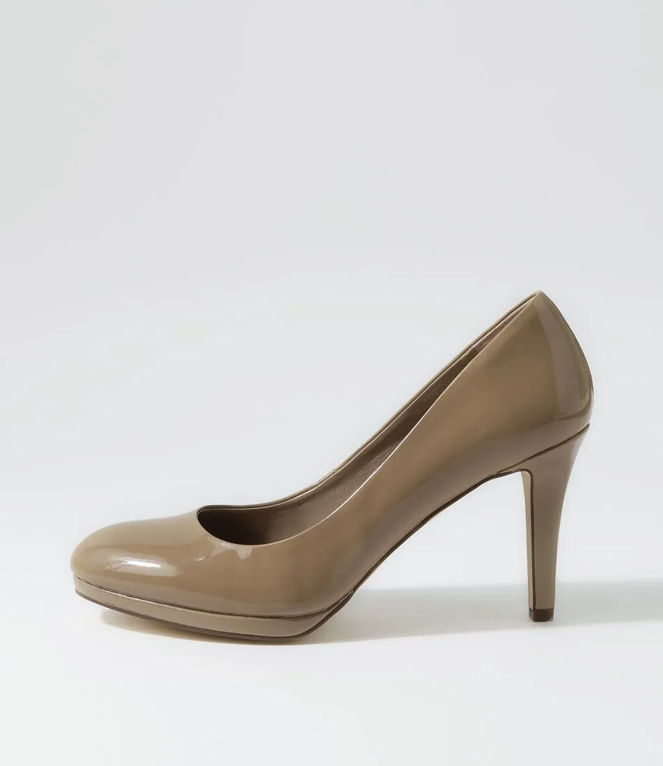 DIANA FERRARI Galore Fawn Patent Leather Heels