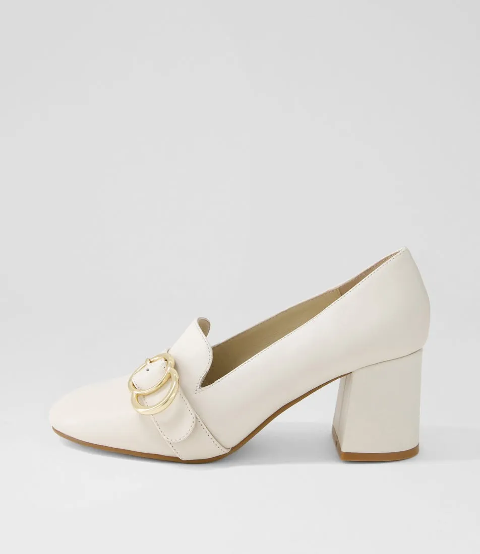 DIANA FERRARI Ruller Cream Leather Heels