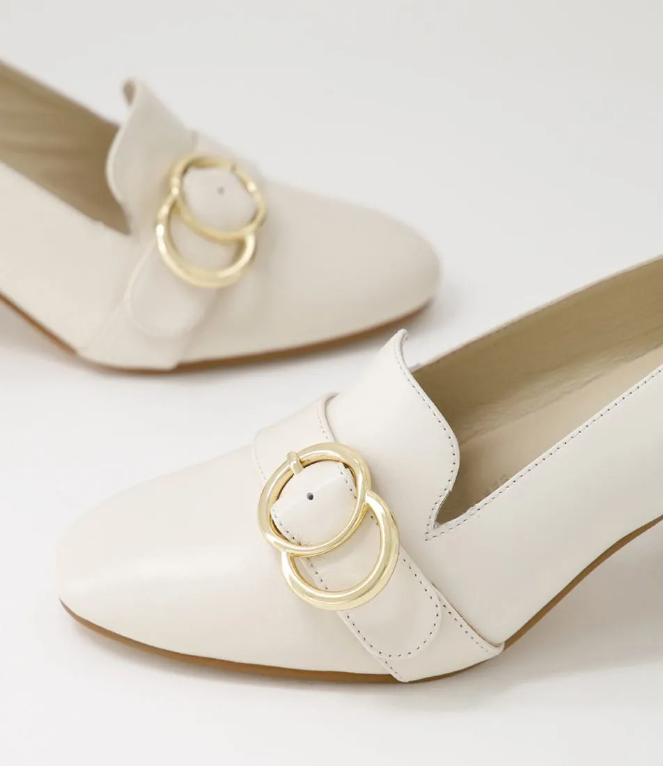 DIANA FERRARI Ruller Cream Leather Heels