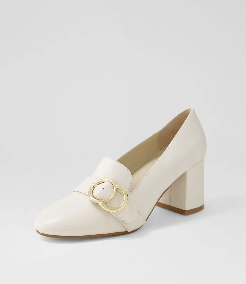 DIANA FERRARI Ruller Cream Leather Heels