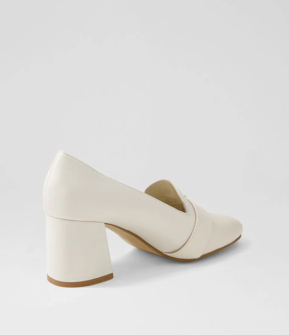 DIANA FERRARI Ruller Cream Leather Heels