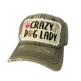 Distressed Dog Lady Khaki Hat