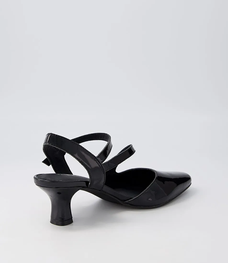 DJANGO & JULIETTE Charissa Black Patent Leather Heels