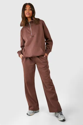 Double Pocket Half Zip Seam Detail Tracksuit