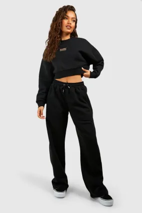 Dsgn Studio Cropped Sweatshirt And Straight Leg Tracksuit