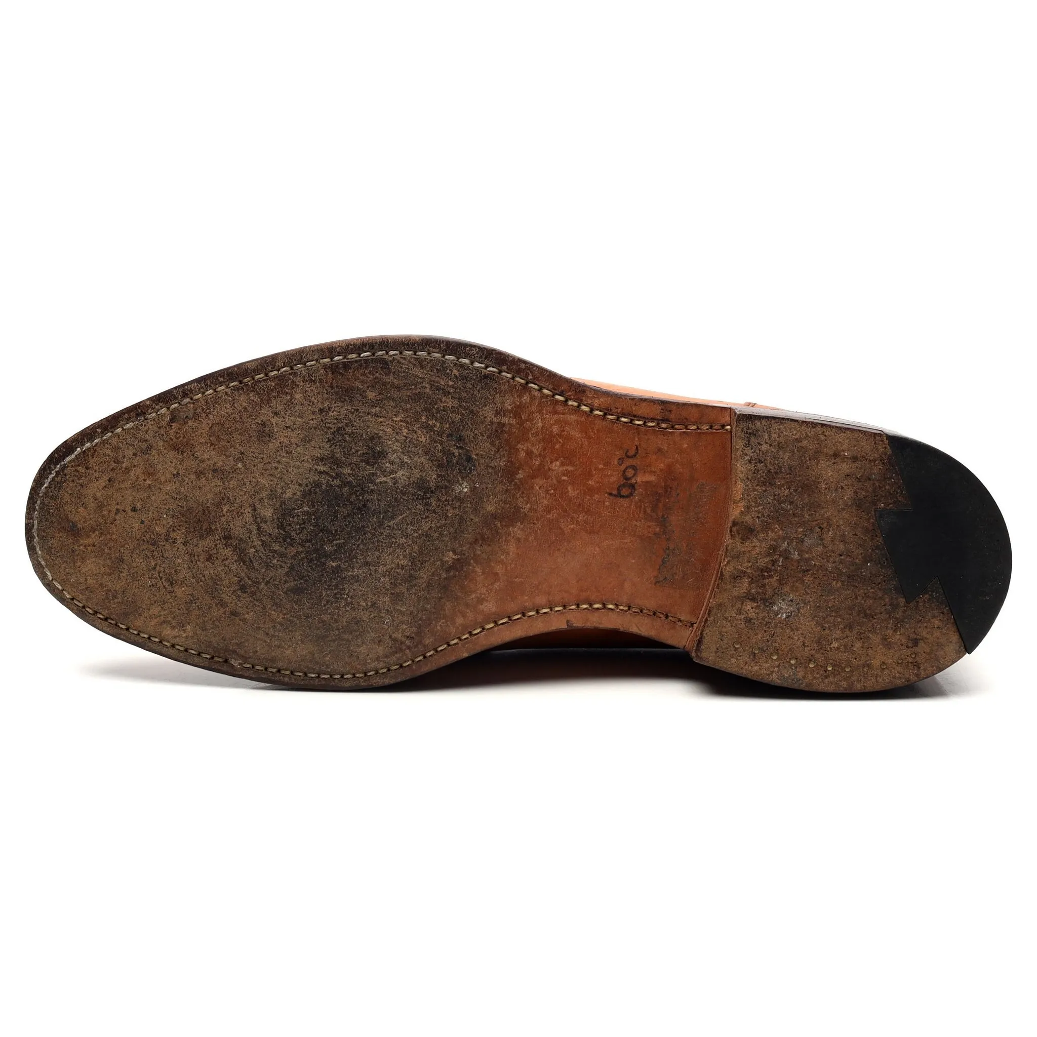 'Duval' Tan Brown Leather Split Toe Derby UK 7.5 F