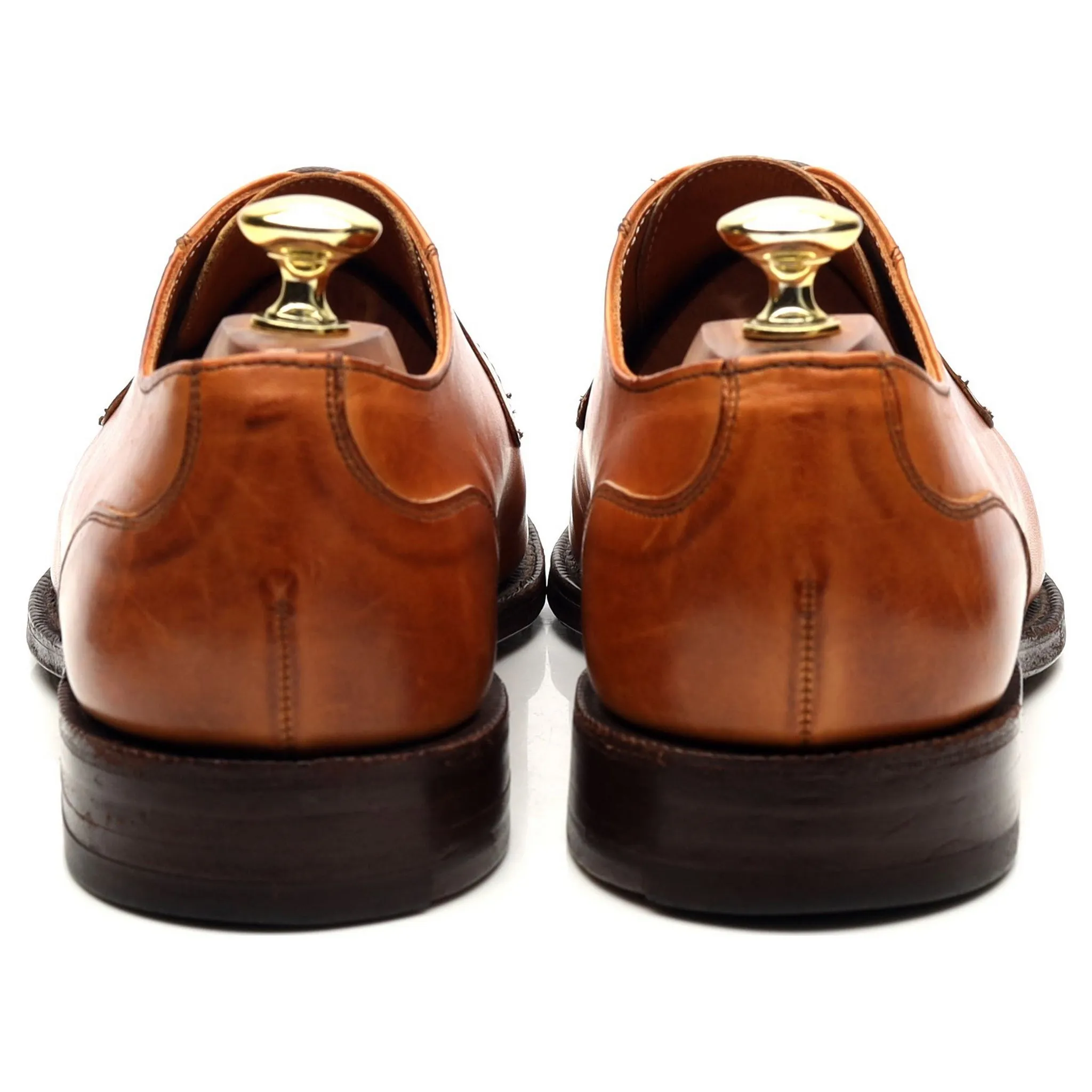 'Duval' Tan Brown Leather Split Toe Derby UK 7.5 F