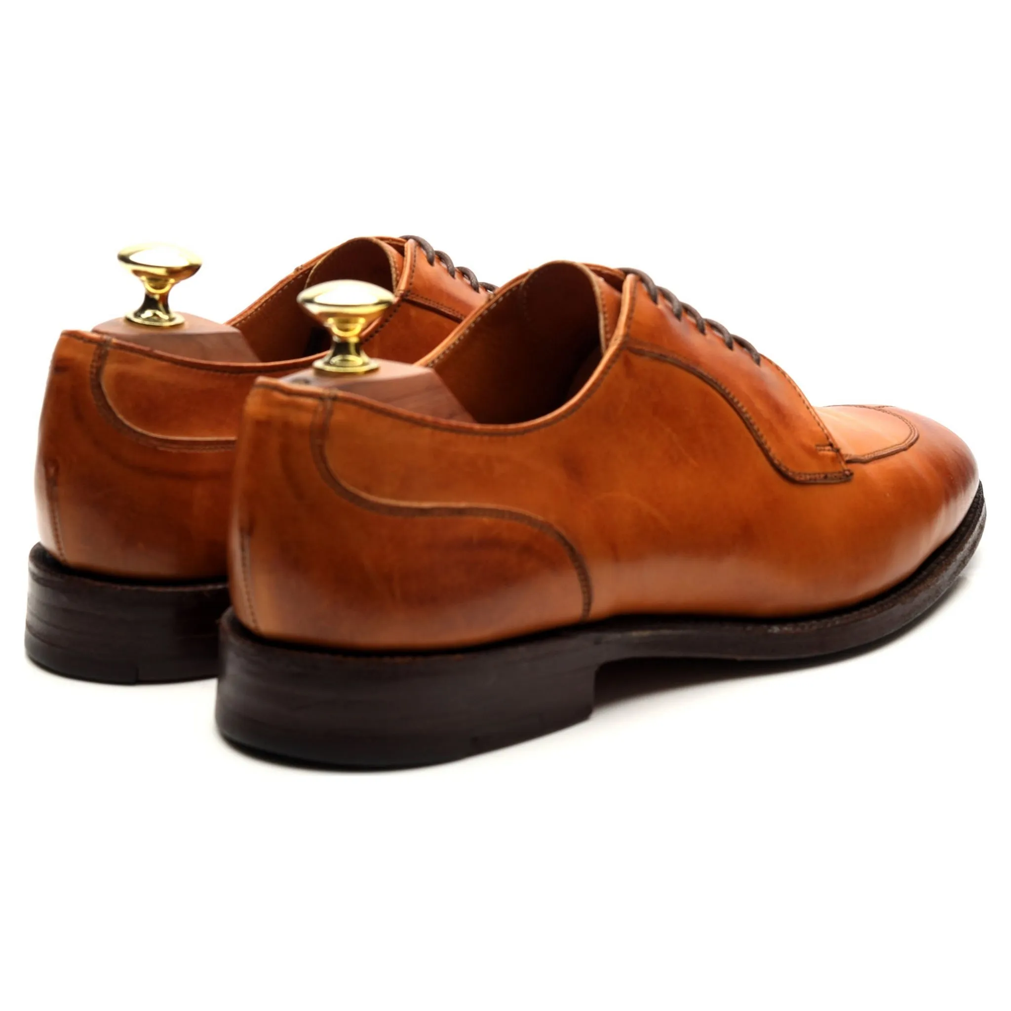 'Duval' Tan Brown Leather Split Toe Derby UK 7.5 F