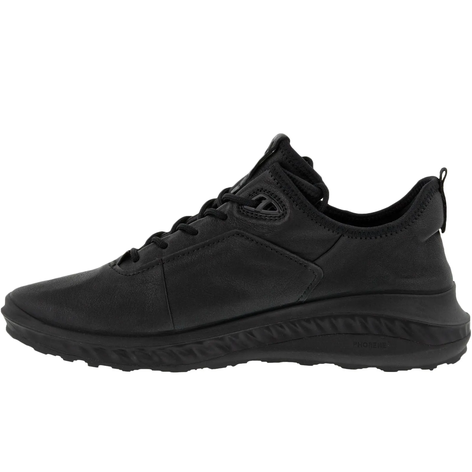 ECCO Mens ST.360 Leather Elastic Lacing Trainers - Black