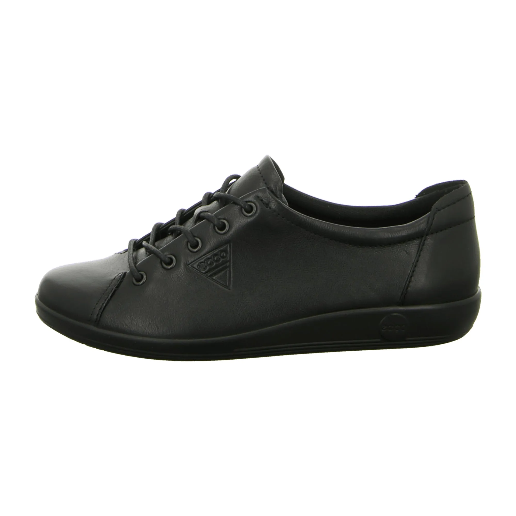 ECCO SOFT 2.0 Women's Black Leather Lace-Up Oxfords